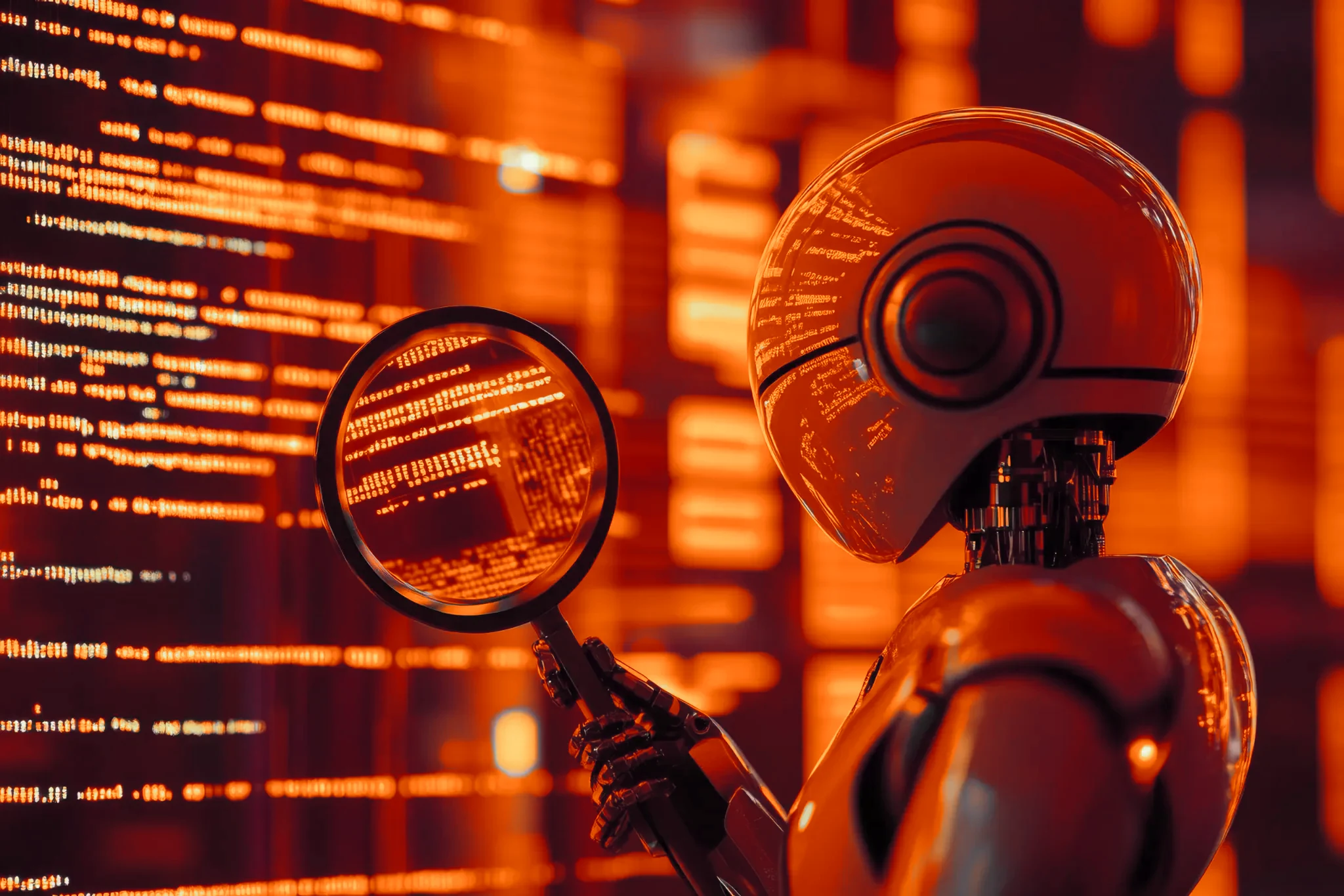 AI system analyzing secure data